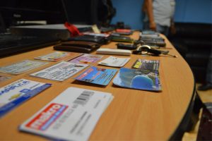 pertenencias de la banda delictiva