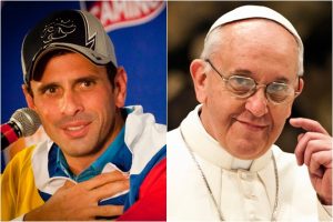 capriles pidio audiencia con el papa francisco 