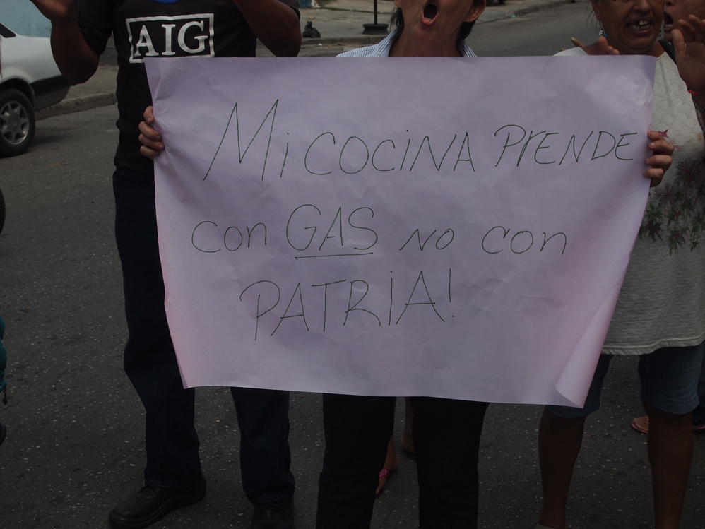 Unas 150 familias protestaron por falta de gas en la parroquia Candelaria de Valencia