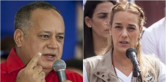 Diosdado Cabello y Lilian Tintori