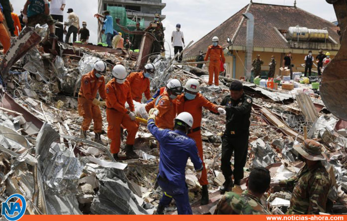 Camboya derrumbe edificio muertos