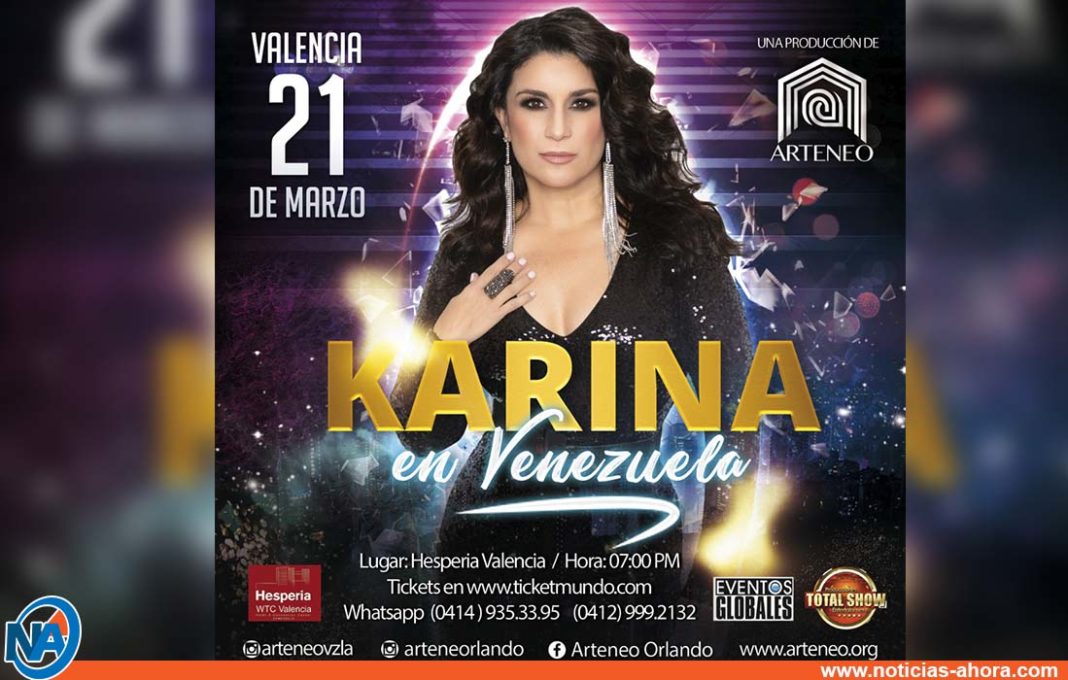 ¡Confirmado! Karina regresa a Venezuela con presentación en Valencia