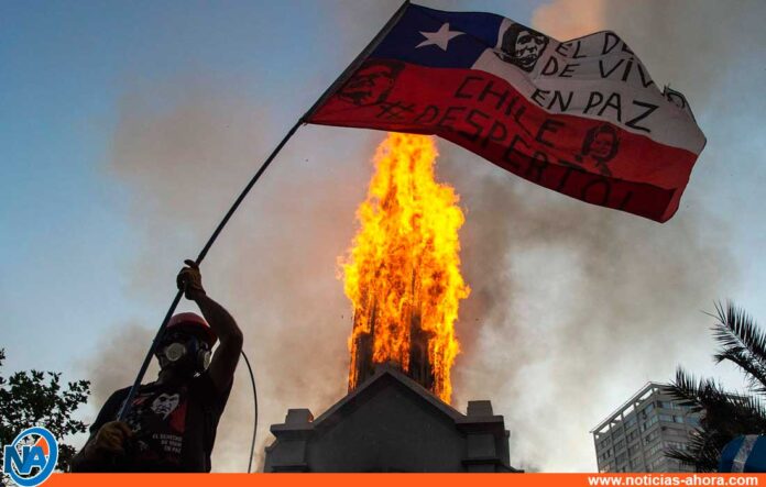 queman iglesias chile - noticias ahora