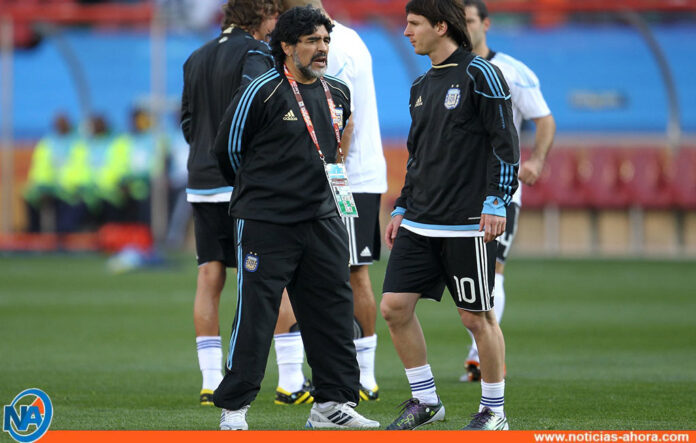 Messi envió mensaje a Maradona - NA