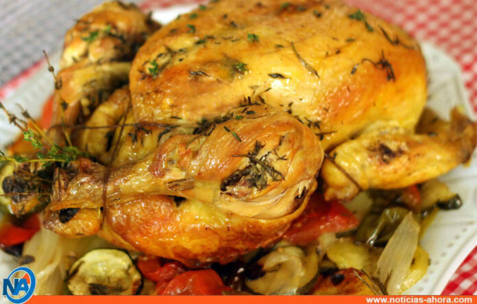 Pollo al horno con verduras - Noticias Ahora