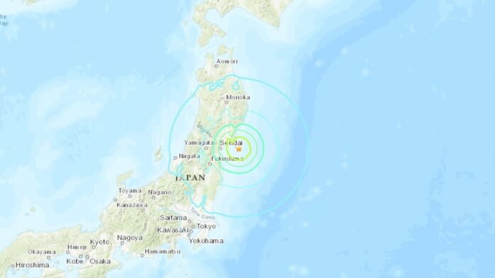 fuerte sismo en costa de Japón