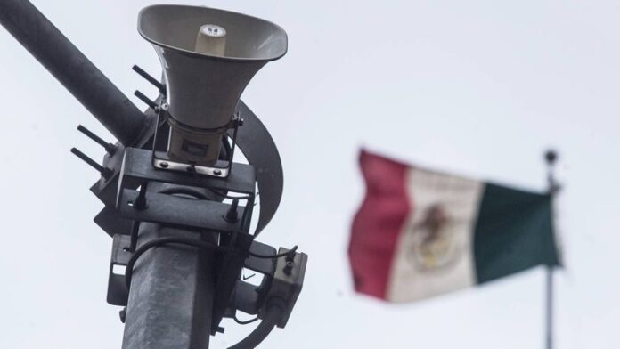Prueba de altavoces en caso de sismo en México