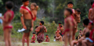 foto de una niña yanonami desnutrida en Brasil 