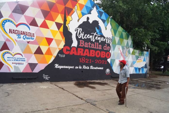 murales alusivos a la Batalla de Carabobo