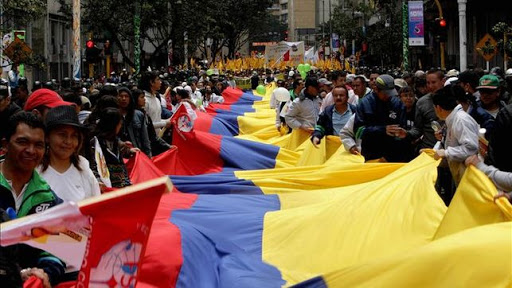 Marcha por el Día del Trabajo en Colombia