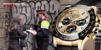 Robo de relojes de lujos en Barcelona
