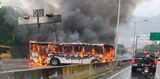 Incendio de transporte público