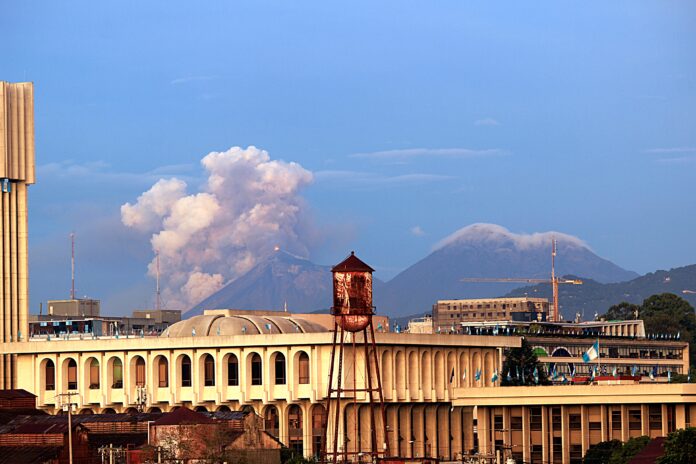 volcán de Fuego en Guatemala