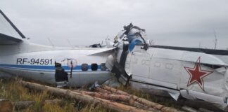 Cayó avión L-410 en Rusia