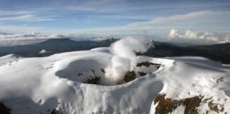 volcán del Ruiz en Colombia