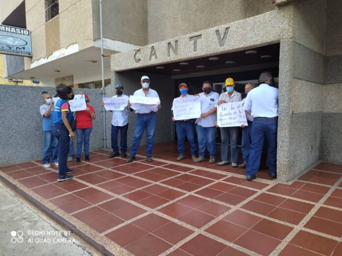 Trabajadores de CANTV protesta