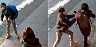 hombre ataca a una joven asiática - hombre ataca a una joven asiática