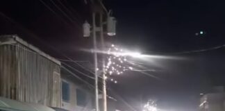 Explosión de cables de alta tensión en Mañongo