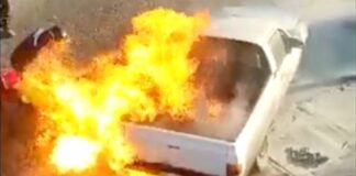 Vehículo se incendió en Guatire - NA