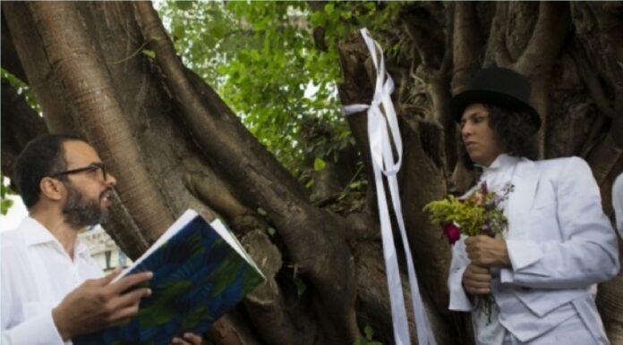 Actor peruano se casa con un árbol