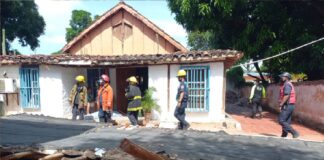 Desplome de pared en Margarita
