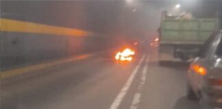 incendio en el túnel La Planicie
