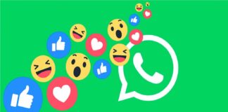 reacciones en WhatsApp