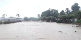 desbordamiento de río en Mérida