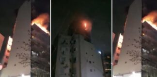 Incendio en edificio en Argentina