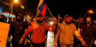 Manifestantes en Ecuador llegan a Quito
