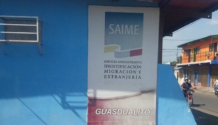 oficina del Saime en Guasdualito