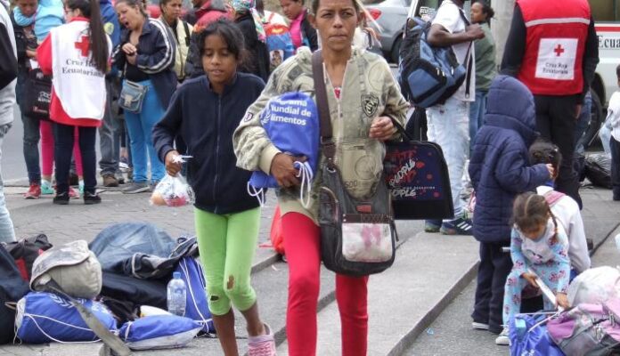 asistencia humanitaria a venezolanos en Ecuador