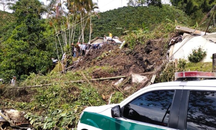 Deslizamiento de tierra en Antioquia