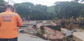 Lluvias afectan vialidad en Táchira