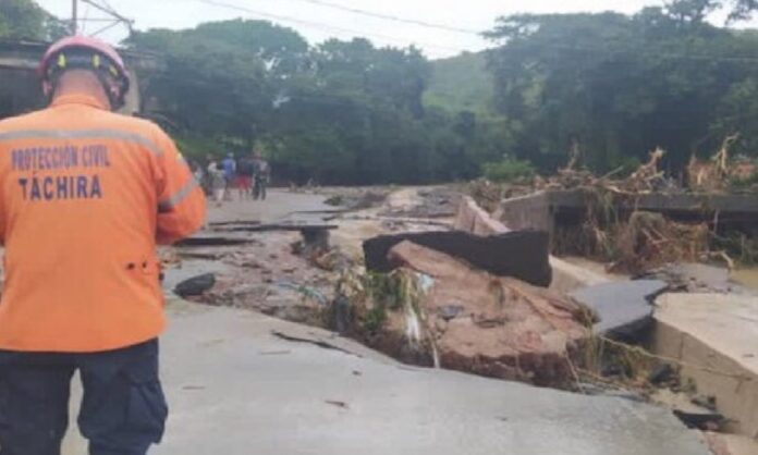 Lluvias afectan vialidad en Táchira