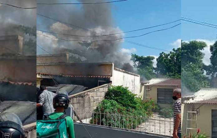incendio de vivienda en Naguanagua