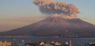 volcán japonés Sakurajima
