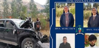 Mueren religiosos accidente en Perú