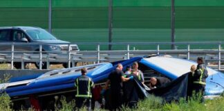 accidente de autobús con peregrinos polacos