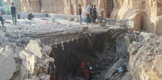 derrumbe de templo chií en Irak