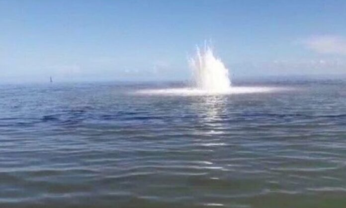 fuga de gas de tubería submarina en Falcón