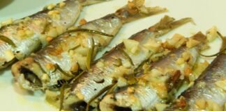 sardinas al horno con ajo y perejil