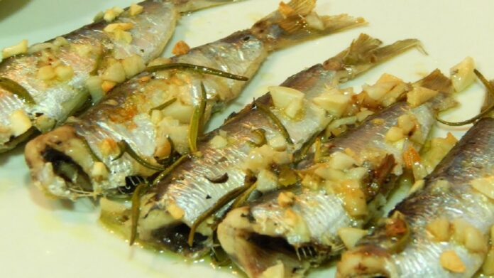 sardinas al horno con ajo y perejil