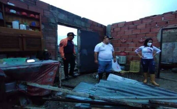 viviendas afectadas por las lluvias en Aragua