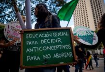Protestas en Caracas por la legalización del aborto