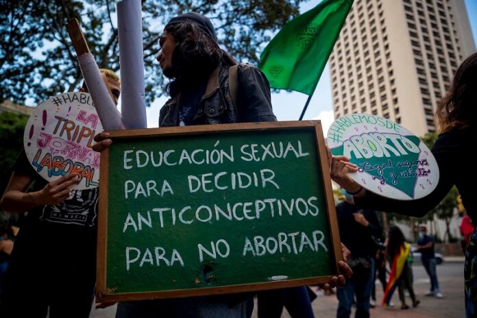 Protestas en Caracas por la legalización del aborto