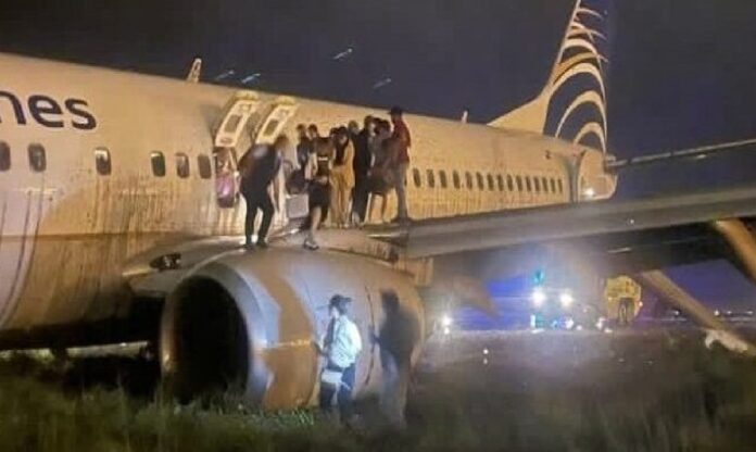 Avión de Copa Airlines se salió de la pista
