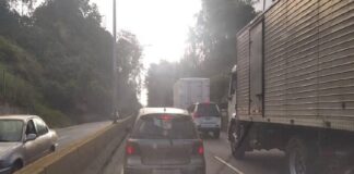 Deslizamiento en la Panamericana