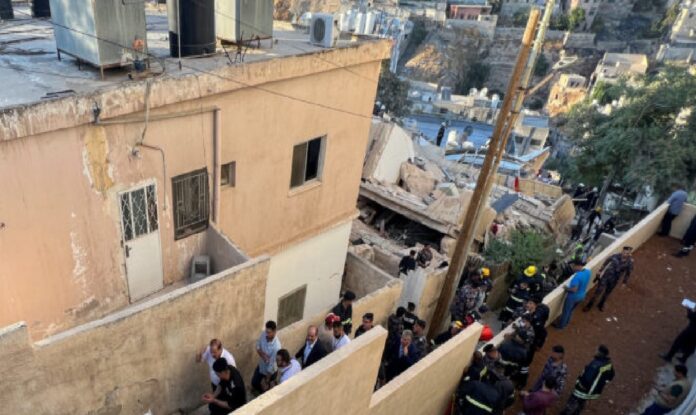 colapso de un edificio en Jordania