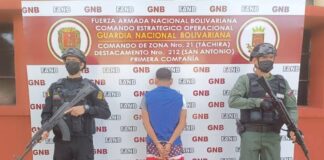 Detenido presunto integrante del Tren de Aragua en frontera